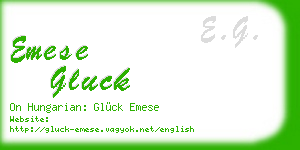 emese gluck business card